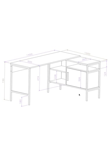 Lagomood Modulago Ofis Masa Takımı Antrasit Ceviz Antrasit - Ceviz