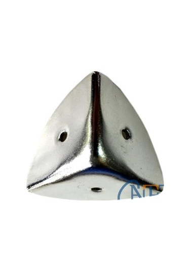 Dekoratif, Kutu, Sandık Köşesi - 45x28 Mm, Büyük, Nikel, 100 Adet