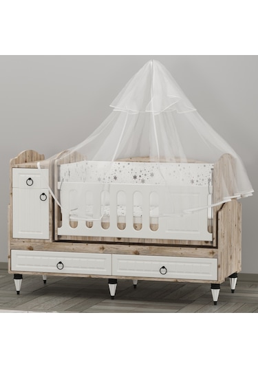 Garaj Home Sude Membran Soho Beşik Yatak Ve Uyku Seti Kombinli Beyaz