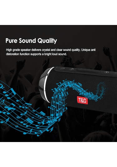 Springsun T&g 116 Taşınabilir Kablosuz Bluetooth Hoparlör 10w Stereo Subwoofer Açık Hava Sıçrama Geç