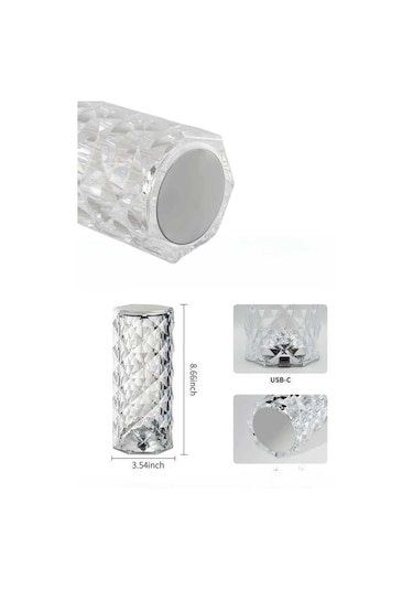 Yeni Nesil Modern Kristal Masa Ve Gece Lambası Dokunmatik Renk Değiştirebilen Çok Renkli