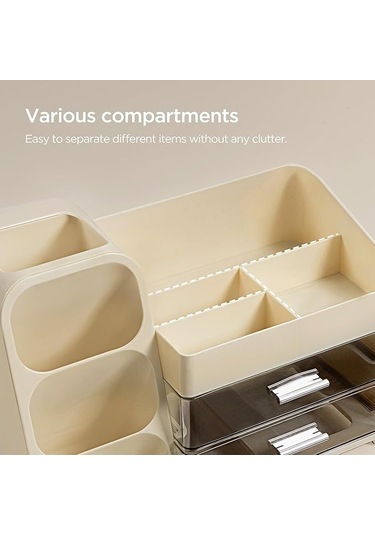 Büyük Kapasiteli Çekmeceli Makyaj Düzenleyici Krem