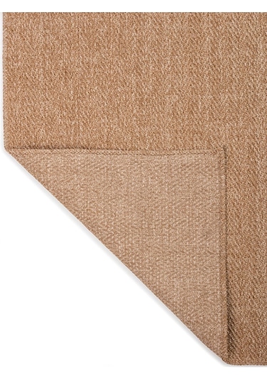 Saraz Halı Srz-0503 Jüt Tabanlı Hasır Dokuma Örme Bohem Antialerjik Halı Kilim Balık Sırtı Kahverengi