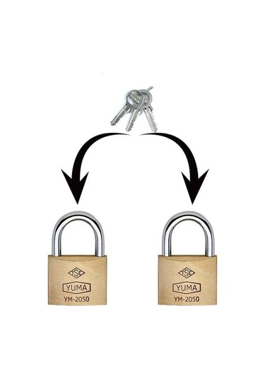 Yuma Pirinç Asma Kilit Birbirini Açar 50 Mm-772 5