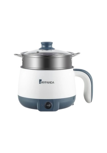 Honeybeeshop Inypanda Mini Elektrikli Pisirici Beyaz 2 İn 1 Cift Ates Gucu Yapismaz Kapasite Kucuk Mutfak Ve Kamp Icin Kompakt Tasarim Beyaz