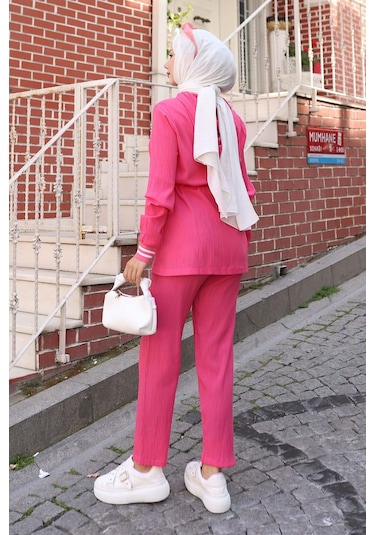 Ribana Detaylı Takım Fuşya Fuşya