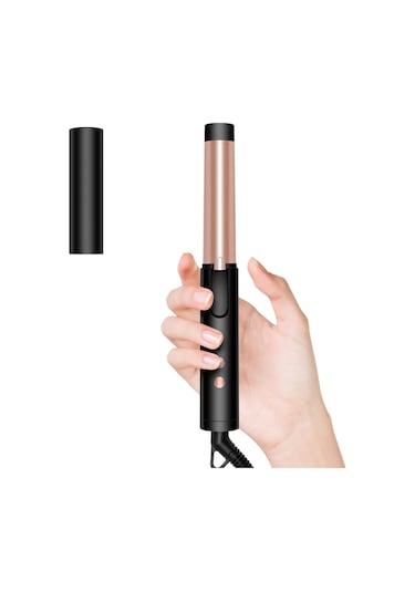 Black Seyahat Boyu Saç Maşası Çift Voltajlı, 25mm Namlulu Kısa