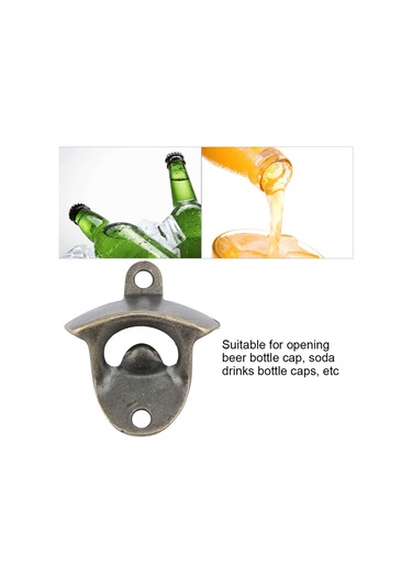 Fosenze Bronz Renkli Çelik Duvar Tipi Bira Açıcı - Anti-korozon, Dayanıklı Ve Kolay Kurulum 1 Adet Diğer
