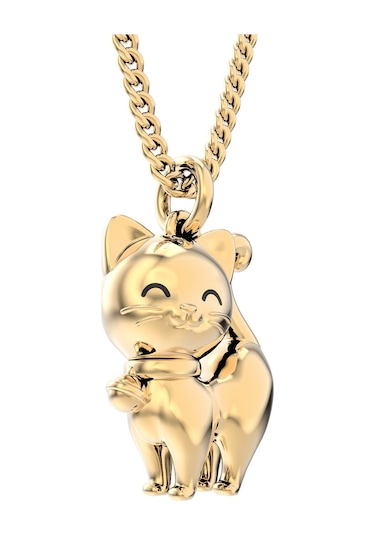 Chocli 18 Ayar Altın Kaplama Kedi Kolye
