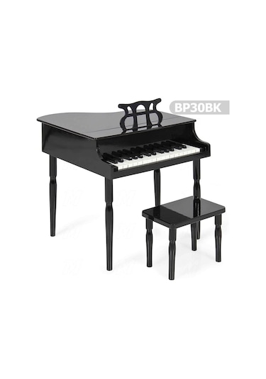 Çocuk İçin Ahşap Piyano Bp30bk Nota Sehpası ve Tabure