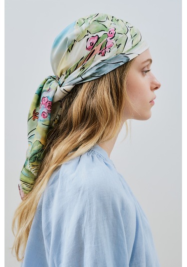 Saten Desenli Şal Summer Holıday Summer Holıday