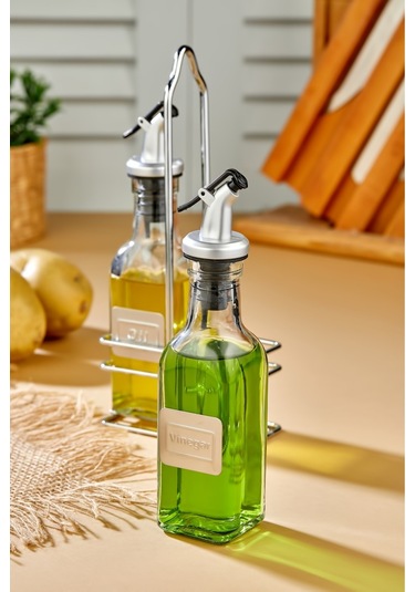 Cooker 2'li 150 Ml Cam Yağdanlık Sosluk Baharatlık Seti Şeffaf