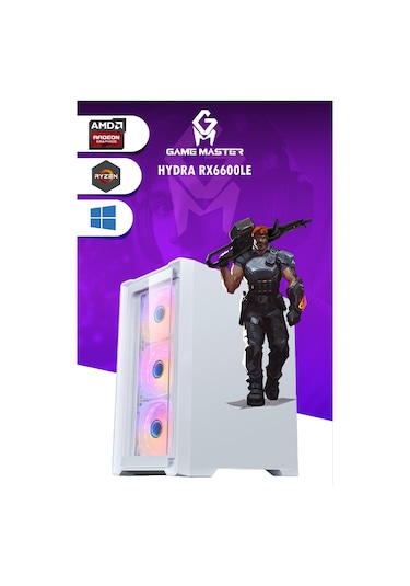Game Master Hydra RX6600LE R5 5600 16 GB 512 GB M.2 SSD RX6600LE 8 GB Free Dos Masaüstü Oyuncu Bilgisayarı