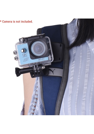 Yaleker Aksiyon Kamerası İçin 360 Döner Dayama Klampsı - Su Geçirmez Kılıf Uyumlu, Güçlü Tutucu, Kol/çanta/şapka Vb. Yerlere Sabitleyebilir