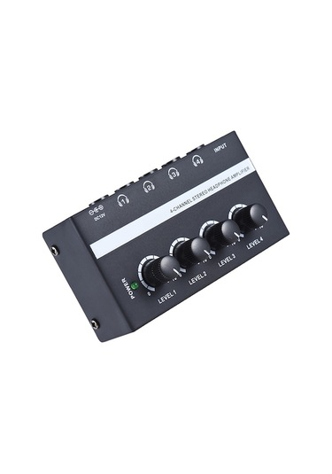 "4 Kanal Yüksek Kaliteli Kulaklık Amplifikatörü - Bağımsız Ses Kontrollü"