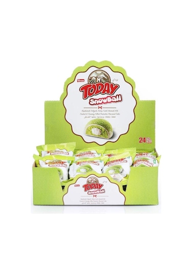 Today Snowball Antep Fıstık Aromalı Kek 35 Gr. 24 Adet (1 Kutu)