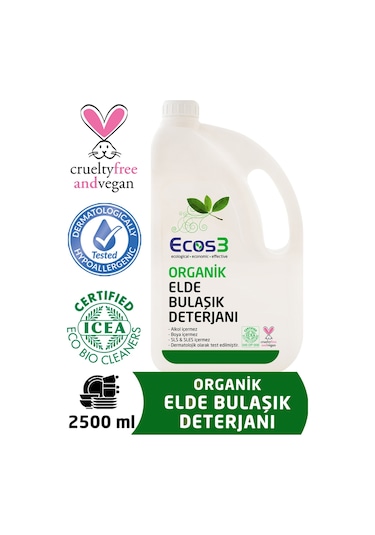 Ecos3 Organik Elde Bulaşık Deterjanı 2500 Ml