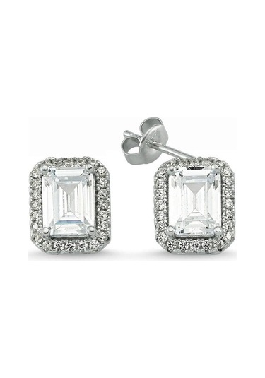 Baget Tektaş Gümüş Küpe Wsk08