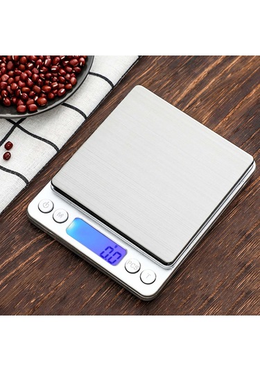 Dolıty Mutfak Terazisi Paslanmaz Çelik Tartı Cihazı Mini 1-kg Beyaz