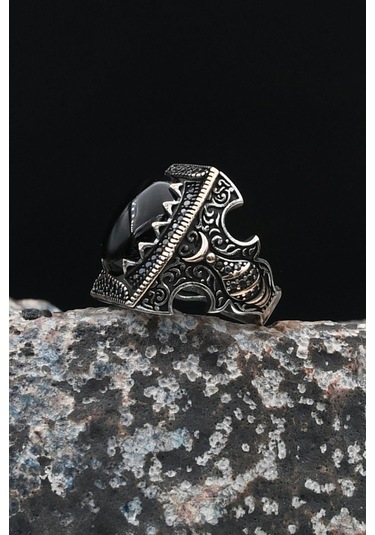 Minare Oniks Taşlı 925 Ayar Gümüş Erkek Yüzüğü 901682