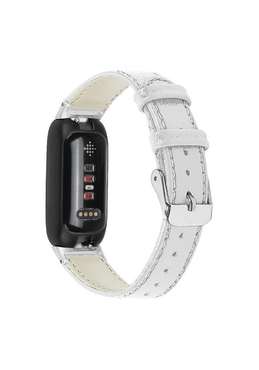 Fitbit Inspire 3 Saat İçin Çizgili Üst Katman Hakiki Deri Kayış Çok Renkli