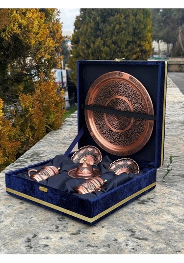 2 Li Kadife Kutulu Lüx Fincan Takımı Kirmızı