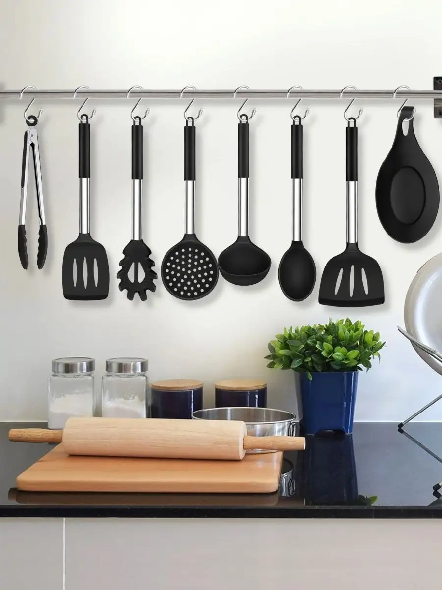 Teamfar 9 Parçalık Mutfak Aletleri Seti 90179738 Siyah