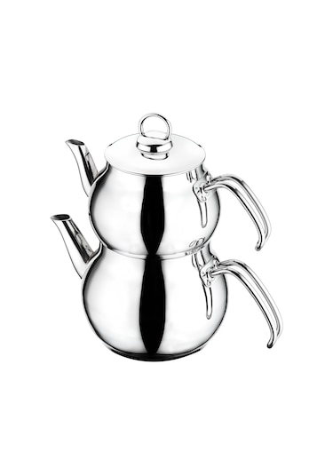 Evimsaray Çaydanlık Takımı Yağmur Orta Boy Gri