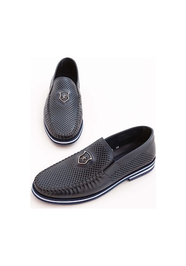Tamer Tanca Erkek Hakiki Deri Lacivert Casual Ayakkabı 383 3345 Ev Erk Ayk Y19 Acık Lacı Bsk Lacivert