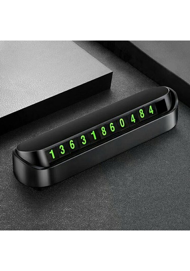 Jeemson P10 Siyah Abs Geçici Park Kartı - 13cm Boyutlu, 2 Stiller Seçeneği Ve 4 Sticker İle