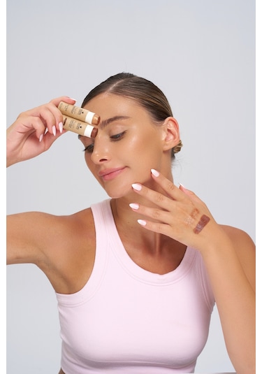 Kuatra Amber Crystal Doğal Bakır Işıltı Highlighter Stick Nemlendirici & Plastiksiz Ambalaj 14