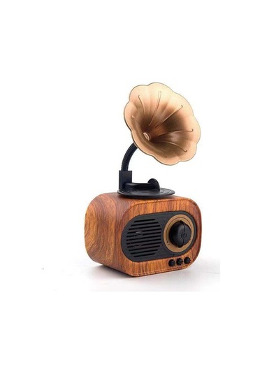 Flybuy Retro Stil Kablosuz Bluetooth Hoparlör, 5w Ahşap Dış Mekan Ses Sistemi
