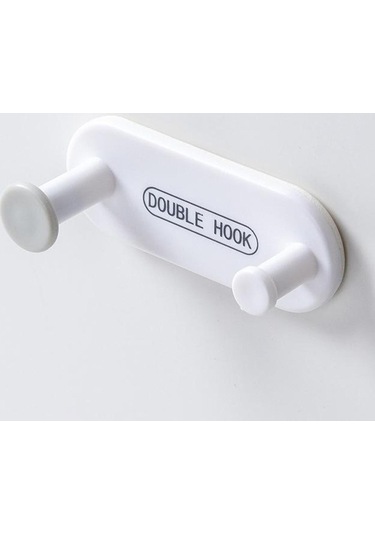 Suntek Kendinden Yapışkanlı Duvar Tuşlar Ofis Koridor Kancası Beyaz 4 Adet Çok Renkli