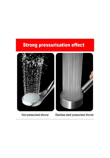 Geeksen Filtreli 304 Paslanmaz Çelik Duş Başlığı Tutucusu, 1,5 M Hortumlu Yüksek Kaliteli Çelik Duş Başlığı Seti, Metal Banyo Duş Başlığı Diğer