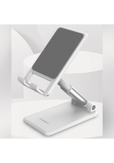 Earldom Eh101 Katlanabilir Masaüstü Telefon Tablet Tutucu Beyaz Beyaz