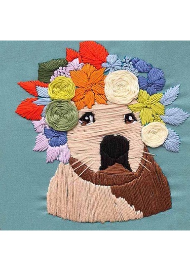 Dolıty Nakış Başlangıç Kiti Köpekler Çember Ile Çapraz H