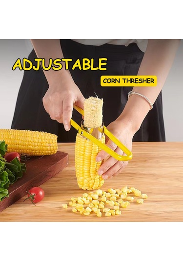Dofolink Paslanmaz Çelik Mısır Tanelerini Çıkarıcı Aleti - Hızlı Bbq Ve Mutfak İşleri İçin Dayanıklı, 1/2 Bardak Kapasiteli Toplayıcı Kutuslu