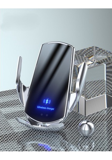 Luckysouk Manyetik Araç Kablosuz Şarj Cihazı, Havalandırmalı Gösterge Paneli Araç Şarj Ünitesi- Siyah Vantuzlu Yok Evet Okbc4p