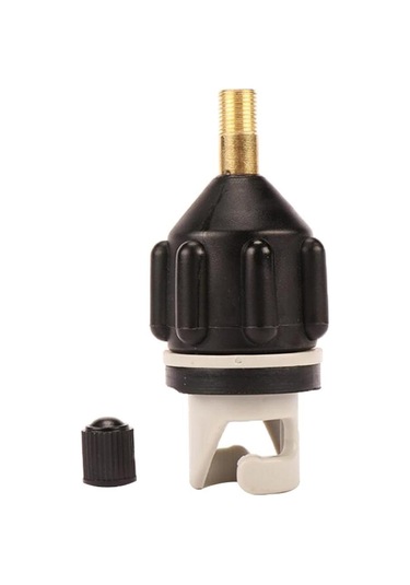 Şişme Bot Pompası Adaptörü Hava Pompası Dönüştürücü Hava Valfi Eklentisi Siyah 7.8x3.4CM