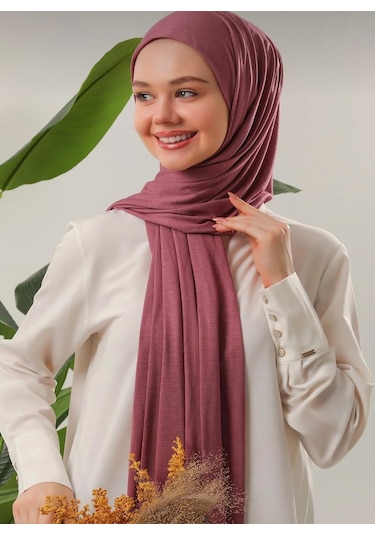 Gesshop Kadın Penya Şal Gül Kurusu