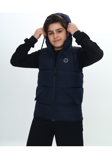 14093 Toontoy Erkek Çocuk Göğsü Armalı Şişme Yelek 14093 Lacivert