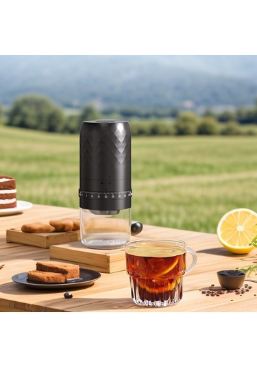 Xiyyadms Usb-c Şarjlı Seramik Bladeslı 40 Ayar Düşük Isı Kahve Değirmeni, Taşınabilir Ev/seyahat 35g Kapasite, Espresso/filtre/cold Brew Uyumlu Siyah