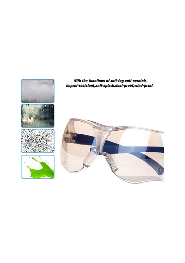 Skycity 3m 10436 Polikarbonat Güneş Gözlüğü - Darbeye Dayanıklı, Kırılmaya Dayanıklı, Uv Koruma, Rüzgar Ve Toz防尘, Transparan Lens Mavi Göz Kolu
