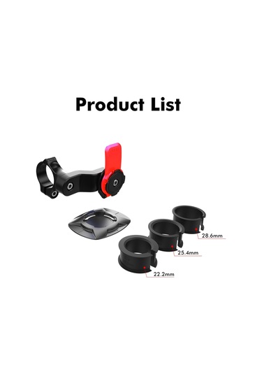 Hl-143A 4.7-6.7 Inç Cep Telefonları Için Çıkarılabilir Motosiklet - Bisiklet Cep Telefonu Tutacağı - Siyah/Kırmızı Kırmızı - Siyah