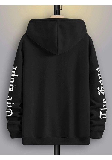 Startmore Siyah Unisex Kadın/erkek The Hope Renkli Baskılı Oversize Kapüşonlu