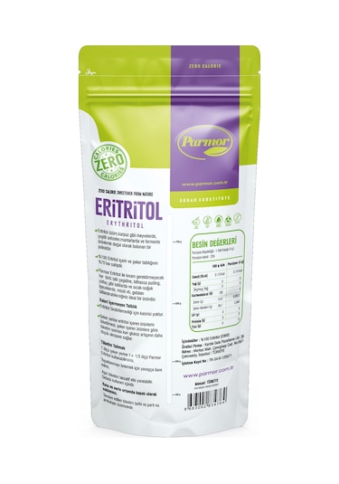 Parmor 1 KG Eritritol 2 Paket Keto / Ketojenik / Vegan Diyet