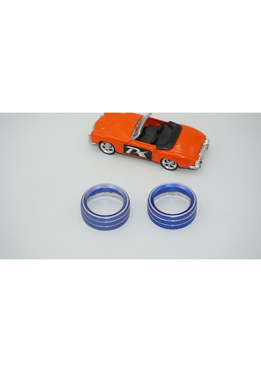 Dk Tuning Mustang 15-21 Ses Açma Düğmeleri Mavi Dekoratif Halkala