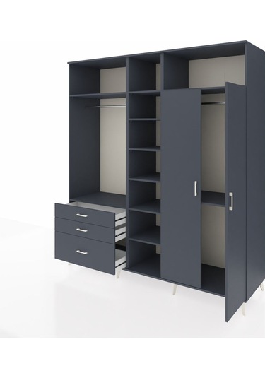 Kronos Dolap 10 Raflı 3 Çekmeceli 2 Askılı 220x59x243 Antrasit-antrasit/antrasit Antrasıt/antrasıt Kronos Dolap 10 Raflı 3 Çekmeceli 2 Askılı 220x59x243 Antrasit-antrasit/antrasit Antrasıt/antrasıt
