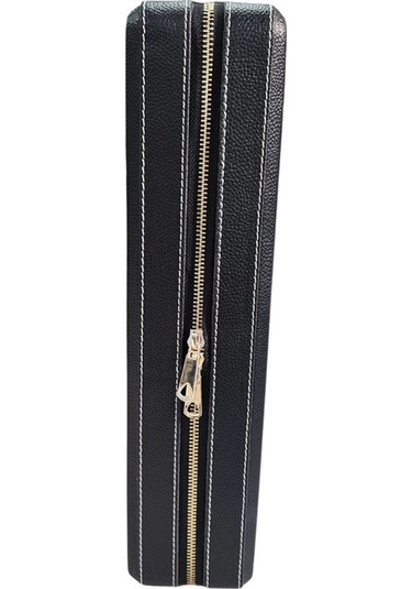 Deri Luxury 18 Li Saat Çantası,kutusu Fermuarlı Siyah 31x38 Cm Çok Renkli