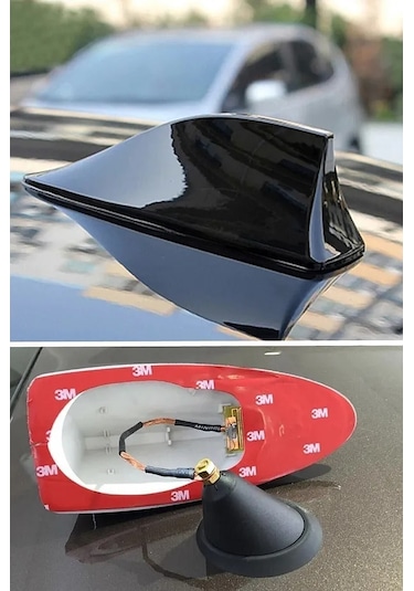 Kia Carnival Uyumlu Siyah Renk Oto Balık Sırtı Anten - Elektrikli Köpekbalığı Anteni